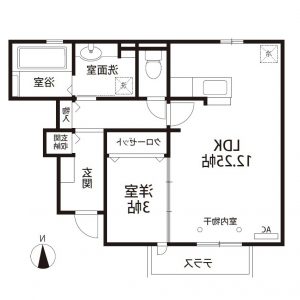 トライアンフⅡ　A102号室　間取り